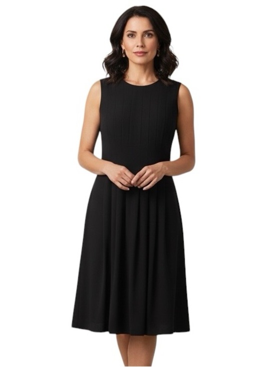 Anne Klein Dresses & Skirts - Anne Klein Elegant Pleated Black Sleeveless Dress Little Black Dress